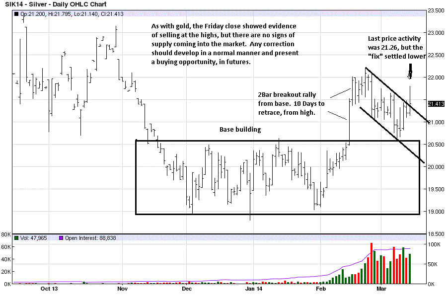 silver price daily 14 March 2014 price 