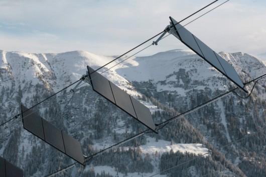 Panels adorn a unique ski lift powered by the sun